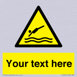 Custom Warning diving area